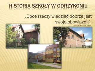 Historia szkoły w odrzykoniu