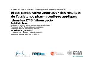 Annexe sur les médicaments de la Convention AFIPA – santésuisse