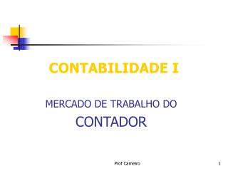 CONTABILIDADE I