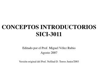 CONCEPTOS INTRODUCTORIOS SICI-3011