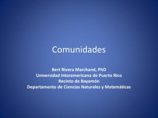 Comunidades