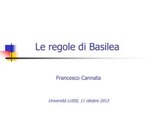 Le regole di Basilea