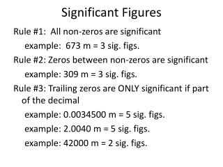 Significant Figures