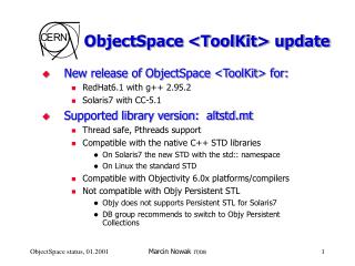 ObjectSpace &lt;ToolKit&gt; update