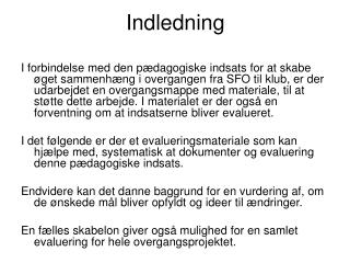 Indledning