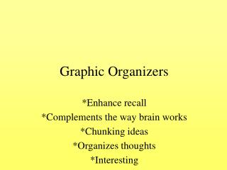 Graphic Organizers