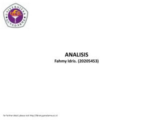 ANALISIS Fahmy Idris. (20205453)