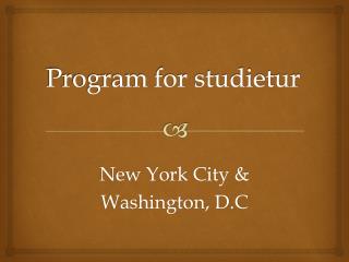 Program for studietur