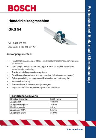 Handcirkelzaagmachine GKS 54