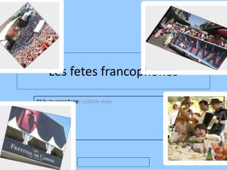 Les fetes francophones