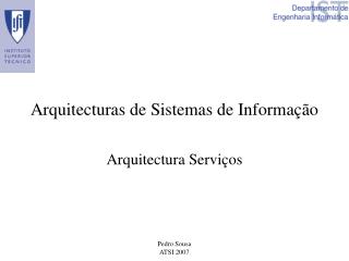 Arquitecturas de Sistemas de Informação