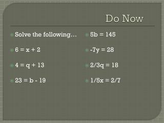 Do Now
