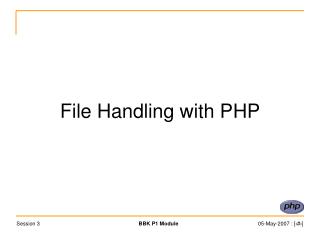 File Handling with PHP