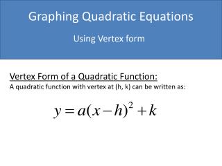 Graphing Quadratic Equations