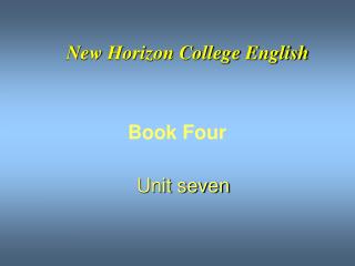New Horizon College English