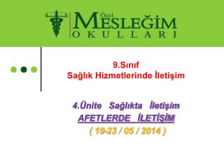 9.Sınıf Sağlık Hizmetlerinde İletişim