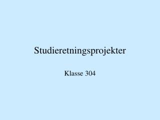 Studieretningsprojekter