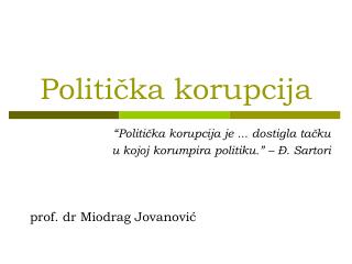 Politička korupcija