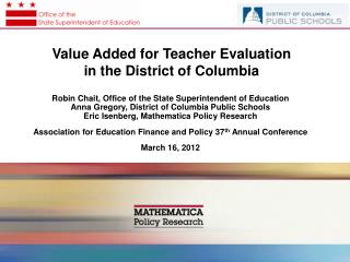 Value Added for Teacher Evaluation in the District of Columbia