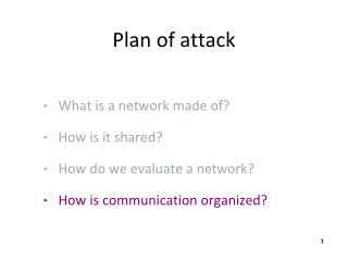 Plan of attack