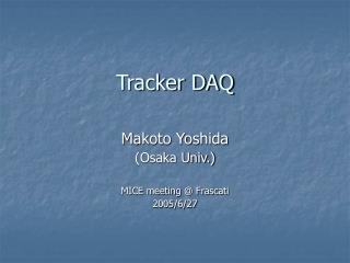 Tracker DAQ