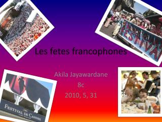 Les fetes francophones