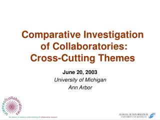 Comparative Investigation of Collaboratories: Cross-Cutting Themes