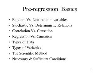 Pre-regression Basics