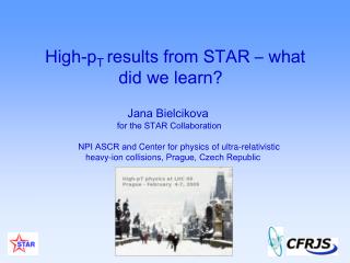 High-p T results from STAR – what did we learn?