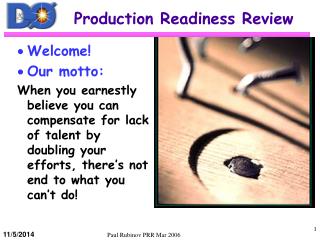 Production Readiness Review
