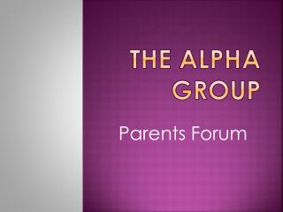 The Alpha Group