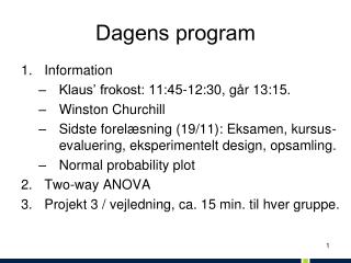 Dagens program