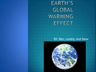 Earth’s Global warming effect