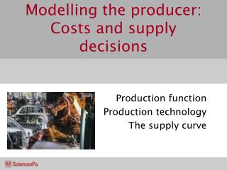 Modelling the producer: Costs and supply decisions