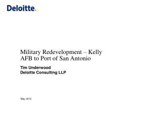 Military Redevelopment – Kelly AFB to Port of San Antonio