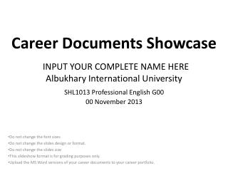 Career Documents Showcase