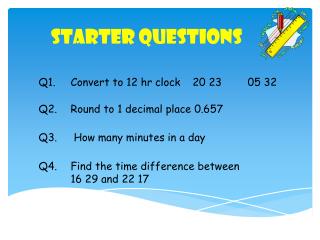 Starter Questions