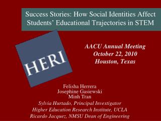 Success Stories: How Social Identities Affect Students’ Educational Trajectories in STEM