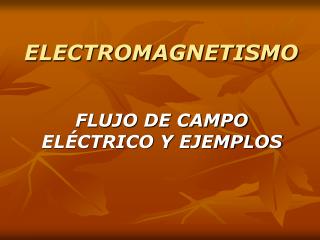 ELECTROMAGNETISMO