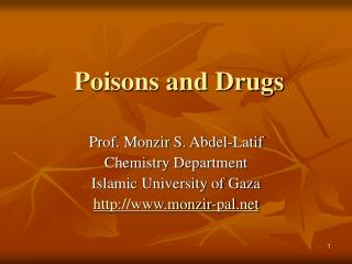 Poisons and Drugs