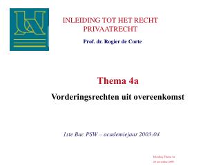 INLEIDING TOT HET RECHT PRIVAATRECHT