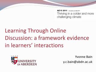 Learning Through Online Discussion: a framework evidence in learners’ interactions