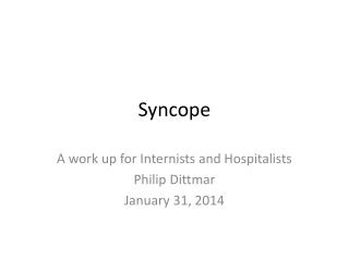 Syncope