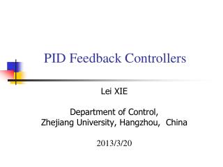 PID Feedback Controllers