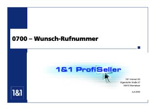 0700 – Wunsch-Rufnummer