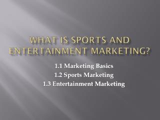 What Is Sports and Entertainment Marketing?