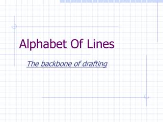 Alphabet Of Lines