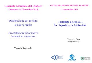 GIORNATA MONDIALE DEL DIABETE