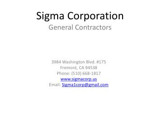 Sigma Corporation General Contractors