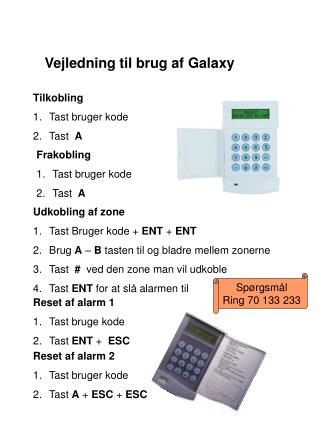 Vejledning til brug af Galaxy